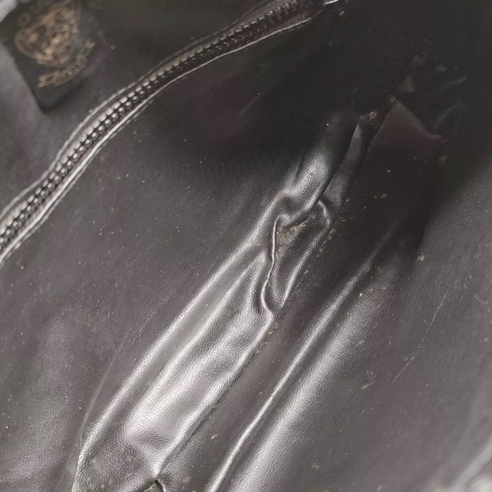 Auth Old Vintage Gucci Black Polished Leather Sherry Line Web Shoulder Bag - Picture 9 of 9